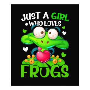 Impression Photo Juste Une Fille Qui Aime Les Grenouilles Enfants F