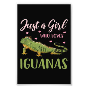 Impression Photo Juste Une Fille Qui Aime Les Iguanas