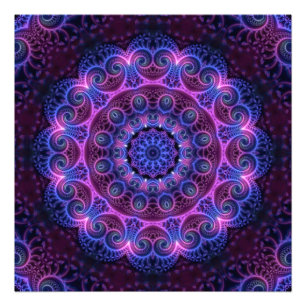 Impression Photo Kaleidoscope Apophyse Coeurs Mandala