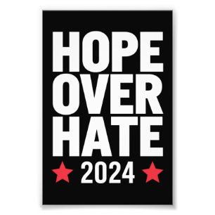 Impression Photo Kamala Harris 2024 Espoir sur la haine Présidentie