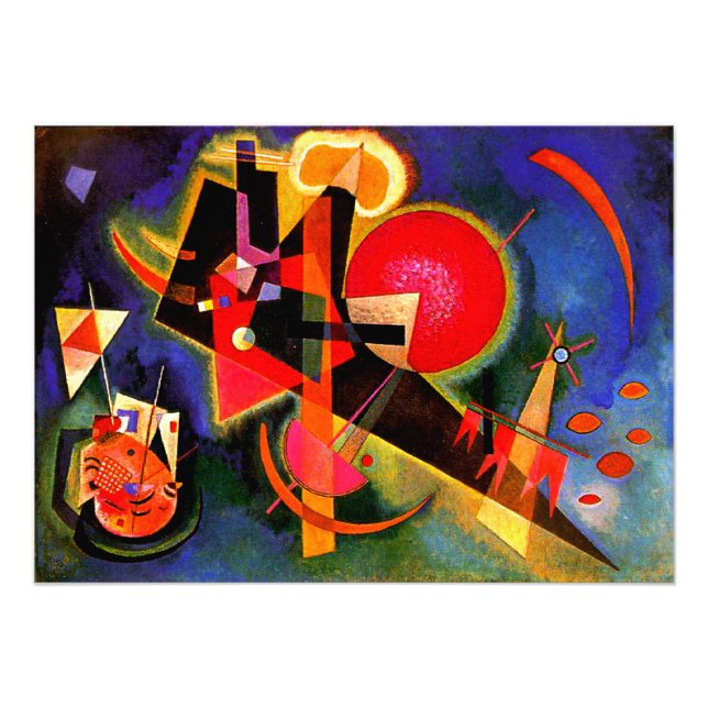 Impression Photo Kandinsky - En bleu, peinture populaire (Devant)