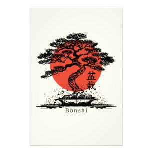 Impression Photo Kanji japonais Bonsai Personnalisé