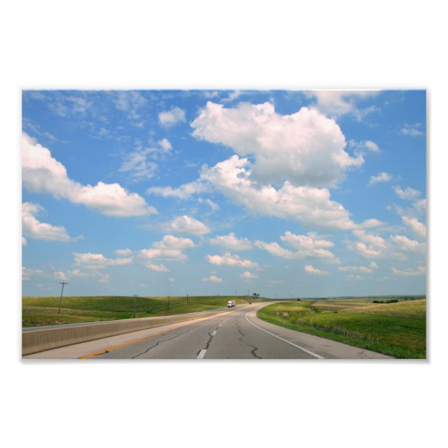 Impression Photo Kansas Turnpike À Travers Flint Hills (Devant)