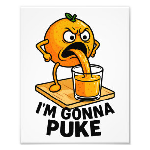 Impression Photo Kawaii Fruit Funny Jus d'orange