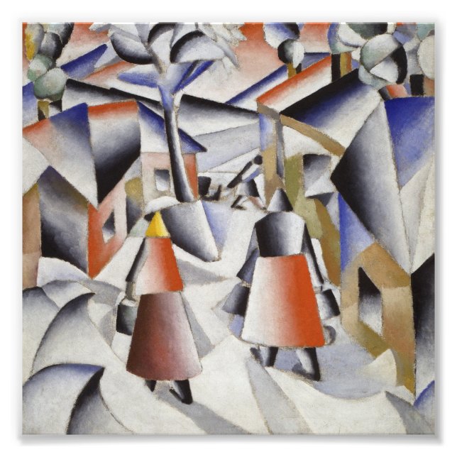 Impression Photo Kazimir Malevich - Matin Dans Le Village (Devant)