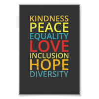 Kindness Paix Égalité Amour Inclusion Diversité