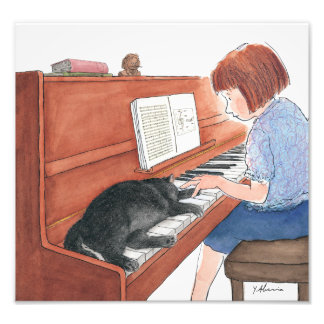 Impression Photo Kramer Le Chat Dormait Sur Le Piano
