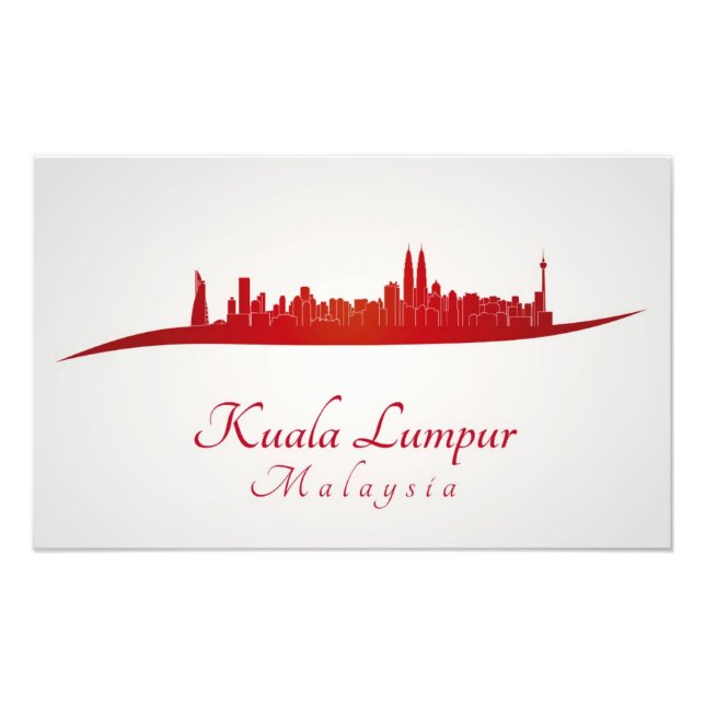 Impression Photo Kuala Lumpur skyline in réseau (Devant)
