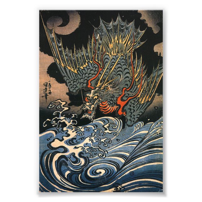 Impression Photo Kuniyoshi Utagawa Dragon (Devant)