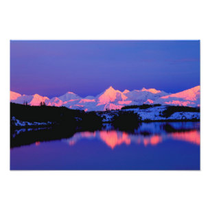 Impression Photo La chaîne d'Alaska est adjacente au mont Denali,