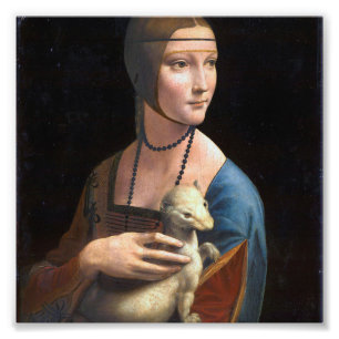 Impression Photo La dame avec la belette de Léonard de Vinci