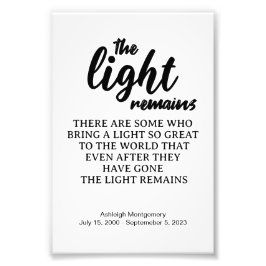 Impression Photo La lumière reste le mémorial funéraire