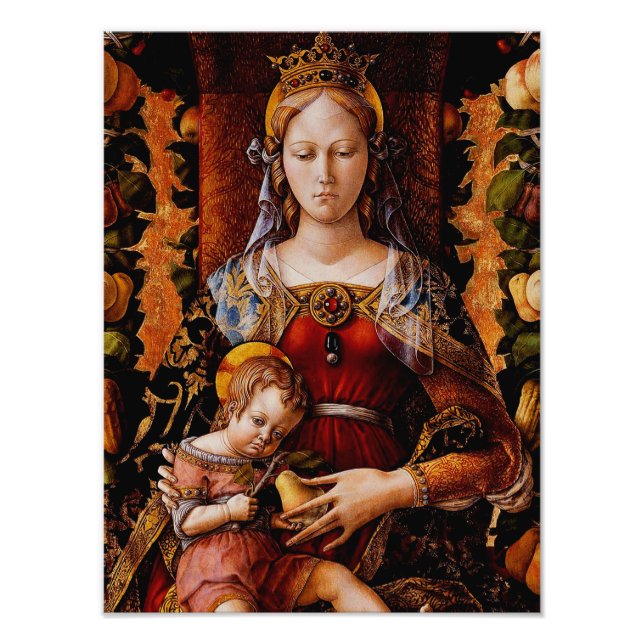 Impression Photo La Madonna della Candeletta par Carlo Crivelli (Devant)