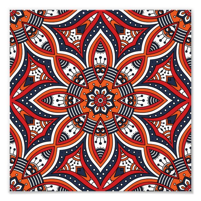 Impression Photo La nature peintre Boho Floral Mandala (Devant)