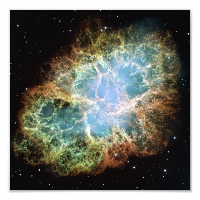 Impression Photo La nébuleuse du crabe (télescope Hubble) (Devant)
