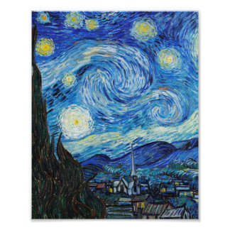 Impression Photo La nuit étoilée (1889) par Vincent Van Gogh