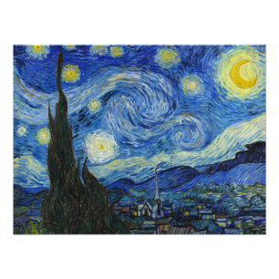 Impression Photo La nuit étoilée, 1889 par Vincent van Gogh