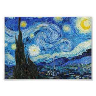 Impression Photo La nuit étoilée (1889) par Vincent Van Gogh