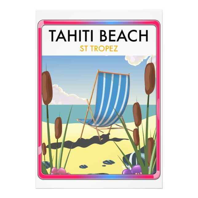 Impression Photo La plage de Tahiti st tropez (Devant)