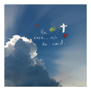 Impression Photo La résurrection de Pâques qu'il est Jésus levé