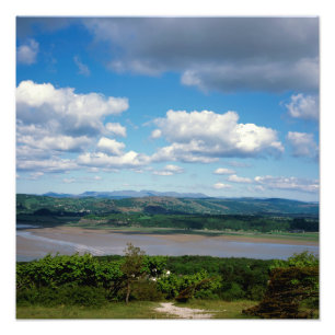 Impression Photo La rivière Kent vue d'Arnside Knott Arnside