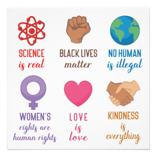 Impression Photo La science, c'est l'amour, l'amour, l'égalité