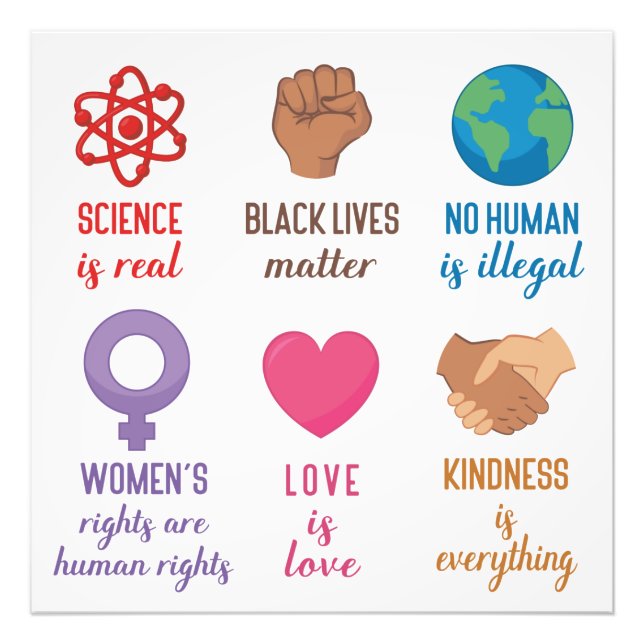 Impression Photo La science est l'amour est l'amour l'égalité (Devant)
