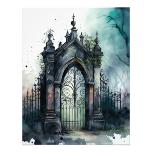 Impression Photo La série Porte de Cimetière Gothique Design 11