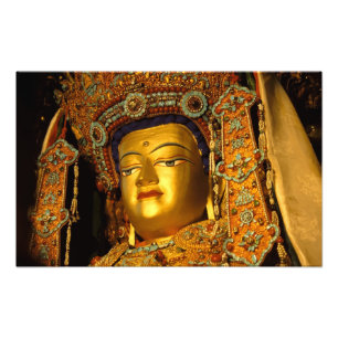 Impression Photo La statue gilded Jowo Bouddha, temple de Jokhang,