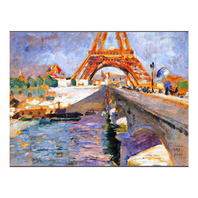 Impression Photo La Tour Eiffel en construction (Devant)