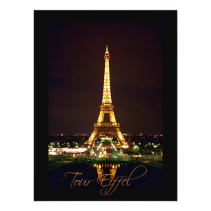 Impression Photo La tour Eiffel en pleine nuit