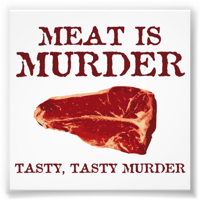 Impression Photo La viande est un crime déguisé (Devant)