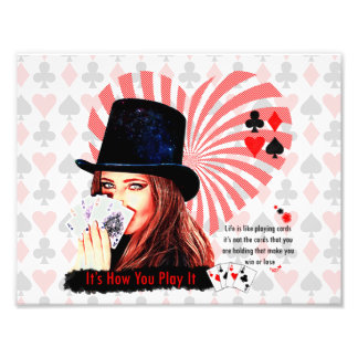 Impression Photo La vie est comme jouer aux cartes