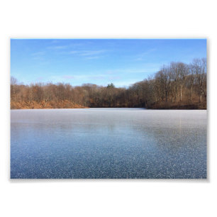 Impression Photo lac gelé comme des étoiles