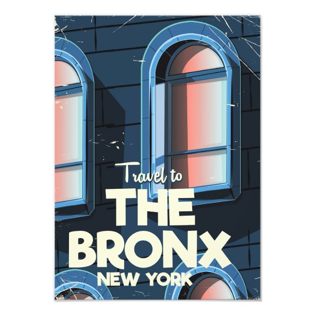 Impression Photo L'affiche de voyage du Bronx New York City (Devant)