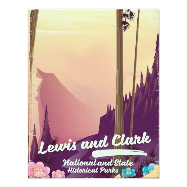 Impression Photo L'affiche du parc national Lewis et Clark (Devant)