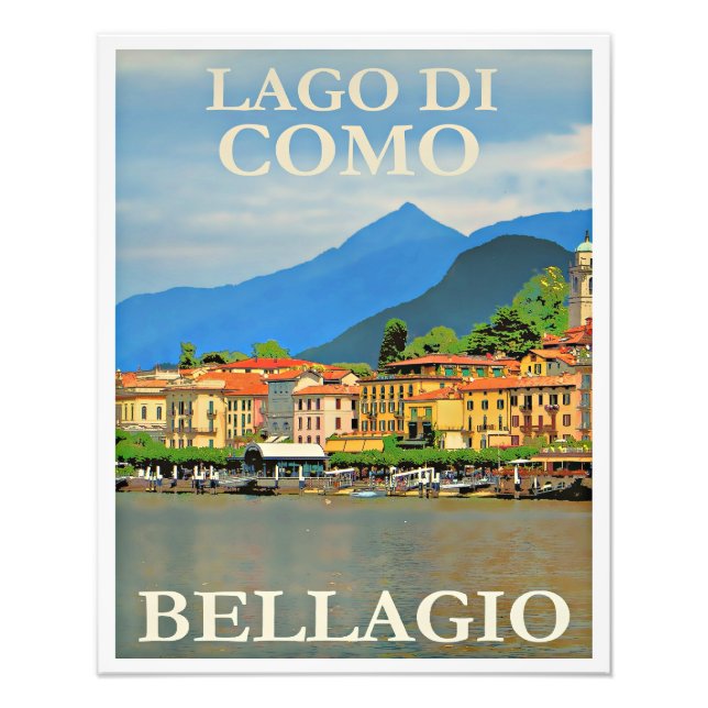 Impression Photo Lago di Como, Bellagio, Italie (Devant)