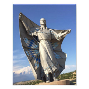 Impression Photo Lakota femme avec Star Shawl Statue géante