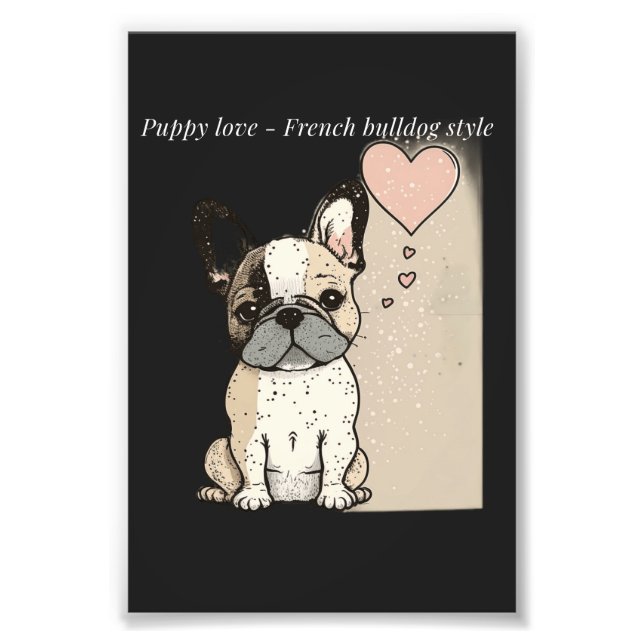 Impression Photo L'amour des chiots - à la française (Devant)