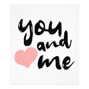 Impression Photo L'amour en deux mots Toi et Moi. Saint-Valentin