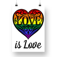L'amour est amour LGBTQ Coeur arc-en-ciel