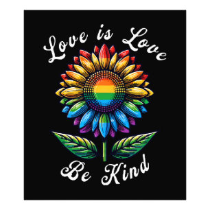 Impression Photo L'amour est l'amour Rainbow Sunflower LGBT+ Gay Le