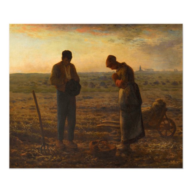 Impression Photo L'Angelus de Jean-François Millet (Devant)