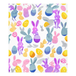 Impression Photo lapin avec oeufs de pâques