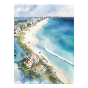 Impression Photo L'aquarelle de Cancun