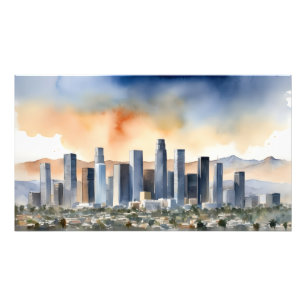 Impression Photo L'aquarelle de Los Angeles