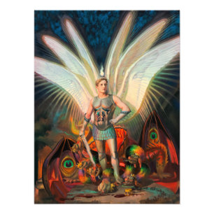 Impression Photo L'archange Michael défait le dragon