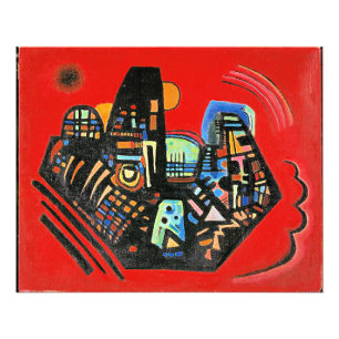 Impression Photo L'art abstrait de Kandinsky, Noir-Rouge,