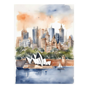 Impression Photo L'art aquarelle de Sydney