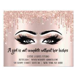 Impression Photo Lashes Extension Maquillage Artiste Brows Rose Dri